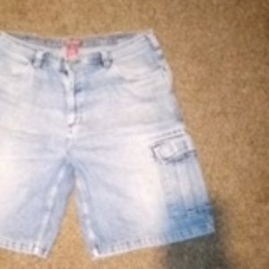 Denim Cargo Shorts